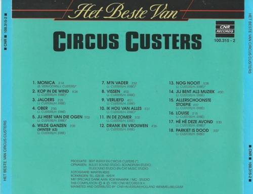 Circus Custers Het Beste Van Circus Custers : Back